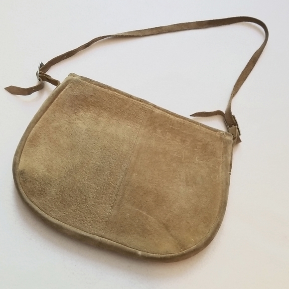 Fringe Two-Tone Faux Suede Shoulder Bag - Picture 4 of 6